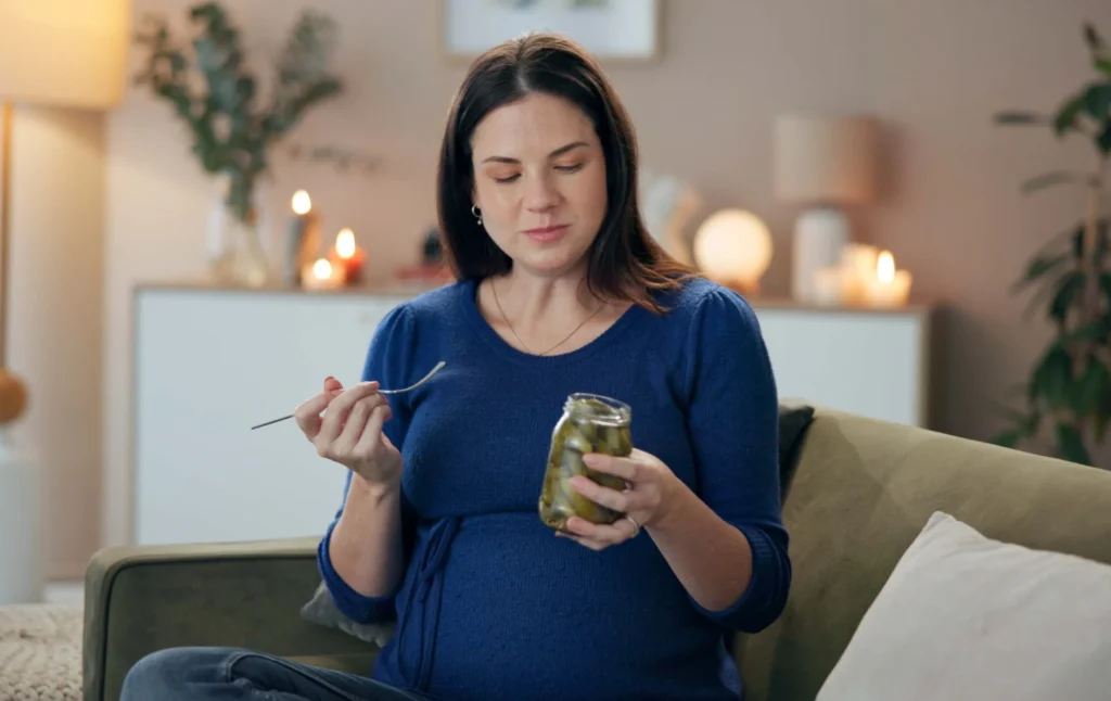 Illustration of Pregnancy Hot Dog Cravings